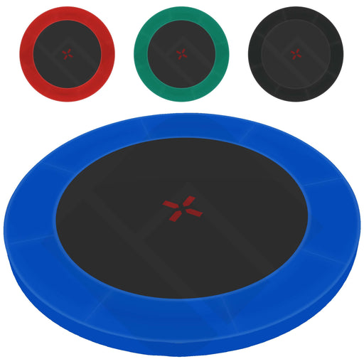 Trampolin Randabdeckung PREMIUM - Extra breite 35 cm Federabdeckung in blau, rot, grün und schwarz.