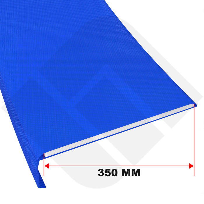 Trampolin Randabdeckung PREMIUM - Extra breite 35 cm Federabdeckung, blaue Federabdeckung mit 350 mm Breite.
