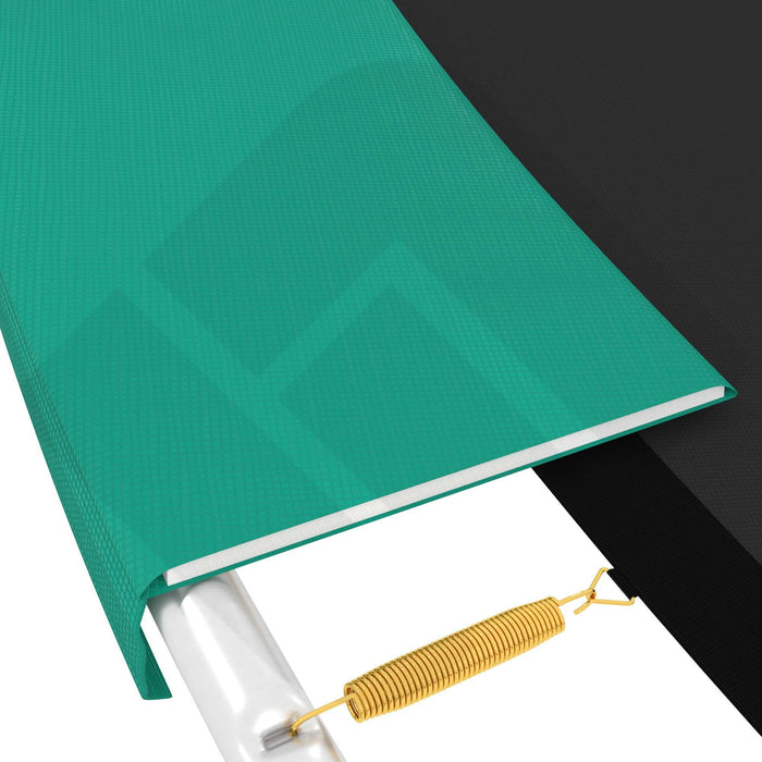Trampolin Randabdeckung PREMIUM - Extra breite 35 cm Federabdeckung, hochwertiges Material und Sicherungsmechanismus.
